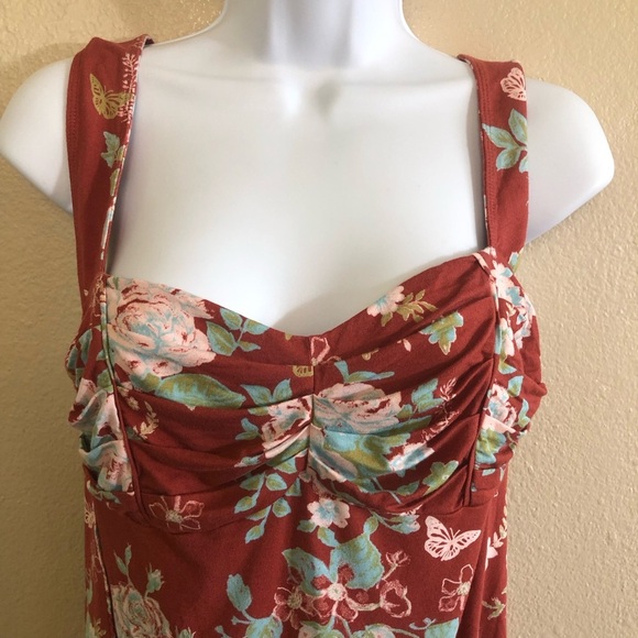 Free People Ginger Snap Top Ruched Crisscross Wide Wide Straps Size XL - Picture 5 of 14